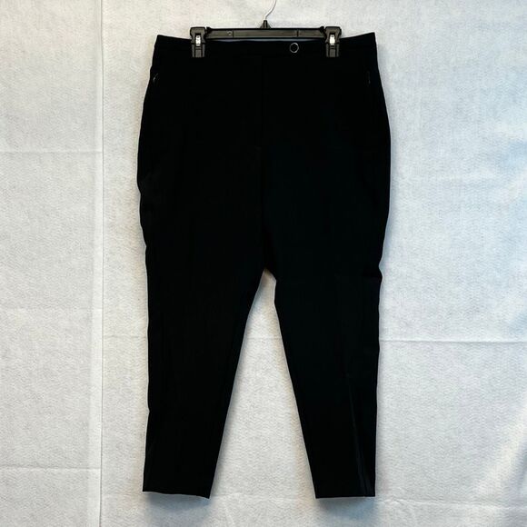 WORTHINGTON Women’s Slim Leg Pants 14P Black Stretch Zip Pockets NWT Stretch - Picture 1 of 11